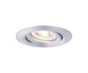 Paulmann 92974 Luminaria empotrable LED Nova Mini Plus Coin red., orientable 1x4,2 W EasyDim, aluminio torneado, lámpara, blanco cálido 2700 K 42 W