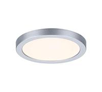 Paulmann 93033 Panel LED, luminaria empotrable Areo VariFit IP44 blanco cálido 118 mm redondo incl. 1x6,5 W, cromo mate, lámpara techo plástico 3000 K