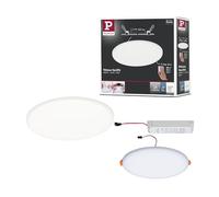 Paulmann 93067 Panel LED, luminaria empotrable Veluna VariFit IP44 3 Step Dim 185 mm redondo incl. 1x17,5 W, lámpara techo, satinado, plástico 4000 K