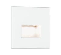 Paulmann 93093 Luminaria empotrable LED, empotr.en la pared Edge Quadro set 80x5mm 50lm 230V cuadrada incl. 1x1,2 W, blanco mate, plástico 2700 K