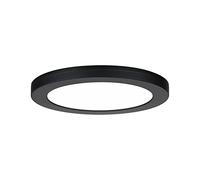 Paulmann 93097 Panel LED, panel empotrable 2en1 Cover-it 225mm redondo incl. 1x16,5W blanco diurno, negro, plástico, luminaria de techo, 4000K