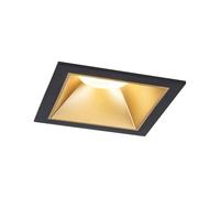 Paulmann 93131 - Foco empotrado (LED, 3-Step-Dim, IP44, cuadrado, 88 x 88 mm, 6 W, 470 lm, 230 V, 2700 K, color negro y dorado mate