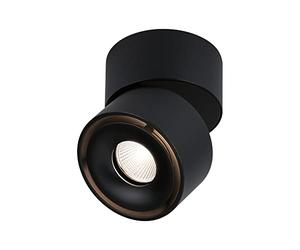 Paulmann 93371 Luminaria empotrable techo LED Spircle 78mm incl. 1x8,0W blanco cálido, negro mate, luminaria superficie, alu., lámpara de techo, 3000K