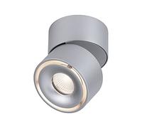 Paulmann 93375 Luminaria empotrable techo LED Spircle 78mm incl. 1x8,0W blanco cálido, cromo mate, luminaria superficie, alu., lámpara de techo, 3000K