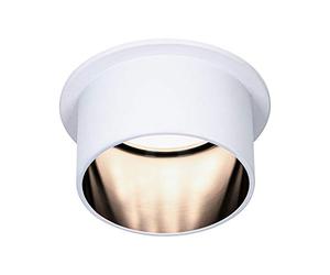 Paulmann 93376 Luminaria empotrable LED Gil 3-Step-Dim redonda incl. 1x6 W regulable blanco mate, negro mate, foco empotr. aluminio foco 2700 K Coin