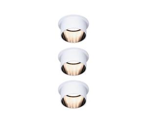 Paulmann 93377 Luminaria empotrable LED Gil 3-Step-Dim redonda incl. 3x6 W regulable blanco mate, negro mate, foco empotr. aluminio foco 2700 K Coin