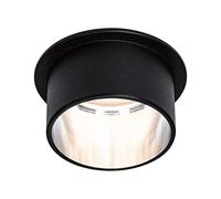 Paulmann 93382 Luminaria empotrable LED Gil 3-Step-Dim redonda incl. 1x6 W regulable negro mate, acero mate, foco empotr. aluminio foco 2700 K Coin