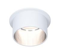 Paulmann 93384 Luminaria empotrable LED Gil 3-Step-Dim redonda incl. 1x6 W regulable blanco mate, acero mate, foco empotr. aluminio foco 2700 K Coin