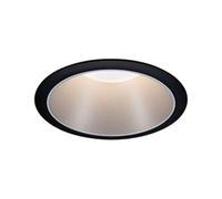 Paulmann 93407 Luminaria empotrable LED Cole redonda incl. 1x6,5 W, reg., foco empotrable, negro, plateado, plástico, aluminio-zinc, foco techo 2700 K