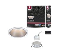 Paulmann 93409 Luminaria empotrable LED Cole redonda incl. 1x6,5 W reg., foco empotrable, blanco, plateado, plástico, aluminio-zinc, foco techo 2700 K