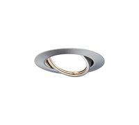 Paulmann 93412 Luminaria empotrable LED Base, redonda, orientable, incl. 1x5 W, foco empotrable, juego, acero mate, Spot, metal, lámpara 3000 K GU10