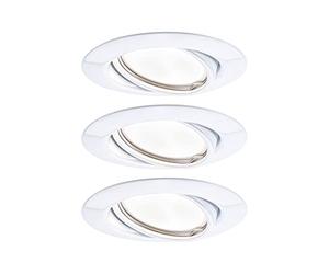 Paulmann 93422 Luminaria empotrable LED Base, redondo, incl. 3x5 W, foco empotrable, blanco, foco, metal, lámpara empotrable 3000 K GU10