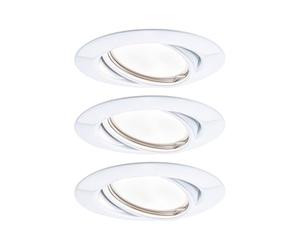 Paulmann 93427 Luminaria empotrable LED Base, redonda, incl. 3x5 W regulable, foco empotrable, blanco, Spot, metal, lámpara empotrable 3000 K