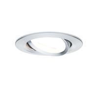 Paulmann 93640 Luminaria empotrable LED Nova redonda, foco de techo, aluminio, máx. 35 W, bastidor empotrable, GU10, foco empotrable de techo