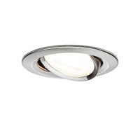 Paulmann 93641 Luminaria empotrable LED Nova redonda, foco de techo, acero, máx. 35 W, bastidor empotrable, GU10, foco empotrable de techo