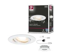 Paulmann 93661 Luminaria empotrable LED Nova, foco empotrable redondo de techo, orientable, sin fuente de luz, máx. 35 W, bastidor empotrable GU10 o GU5,3, Blanco Mate