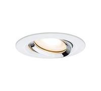 Paulmann 93663 Luminaria empotrable LED Nova, foco empotrable redondo, foco, blanco/cromo, orientable, sin fuente de luz, máx. 35 W, bastidor empotrable GU10 o GU5,3, Blanco Mate/Cromo