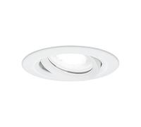 Paulmann 93672 Luminaria empotrable LED Nova Plus redonda, orientable, 6 W IP65 reg., Spot, blanco mate, aluminio-zinc, lámpara empotrable 4000 K GU10