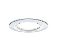 Paulmann 93872 Luminaria empotrable LED Coin Slim, redonda, incl. 1x6,8 W, regulable, foco empotrable, cromo, Spot, aluminio-zinc, lámpara 2700 K