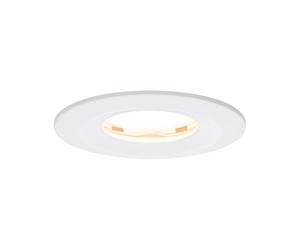 Paulmann 93881 Luminaria empotrable LED, Coin, foco empotrable plano Slim, proyector de techo redondo 6,8 W, blanco, lámpara empotrable regulable IP65 resistente a chorros de agua