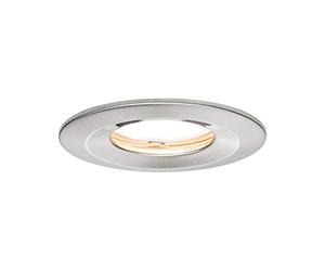 Paulmann 93882 Luminaria empotrable LED, Coin, foco empotrable plano Slim, proyector de techo redondo 6,8 W, acero, lámpara empotrable regulable, IP65 resistente a chorros de agua