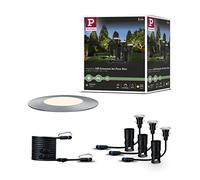 Paulmann 939.49 Outdoor Plug & Shine Floor Mini, juego de ampliación de 3 uds., IP67 3000 K 3x2,5 W 24 V 93949 Luminaria empotrable en el suelo LED, iluminación exterior, proyector de suelo