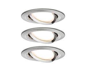 Paulmann 93902 Nova Plus LED lámpara empotrada in oin luz individual orientable redonda 84mm 50° 6W 230V regulable 2700K aluminio foco giratorio empotrado lámpara empotrada