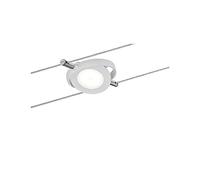 Paulmann 94088 Lámpara para sistema de cuerdas RoundMac LED 1x4W lámpara para sistema de cuerdas 12V DC spot blanco mate Lámpara para sistema de cuerdas incluida fuente de luz de instalación fija