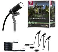 Paulmann 941.56 Juego de ampliación foco exterior Plug & Shine Plantini 3000 K 24 V antracita, aluminio 94156 Luminaria exterior, iluminación con focos, iluminación para jardín