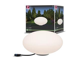 Paulmann 941.76 Objeto luminoso exterior Plug & Shine Stone IP67 3000 K 235 lm 24 V, luminaria esférica, luminaria exterior, iluminación para el jardín, iluminación para la terraza 94176