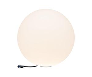 Paulmann 941.79 Objeto luminoso exterior Plug & Shine Globe IP67 3000 K 575 lm 24 V, luminaria esférica, luminaria exterior, iluminación para el jardín, iluminación para la terraza 94179