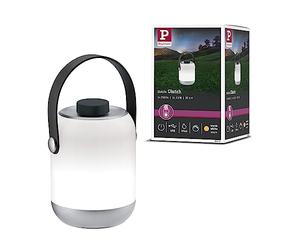 Paulmann 94210 Luminaria con batería LED Outdoor Clutch incl. 1x1,6 W, regulable, luz móvil, gris, lámpara con batería, plástico, sin cable 3000 K