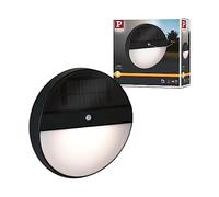 Paulmann 94264 Aplique LED Solar Outdoor Elois, redondo, 1x1 W IP44, exterior, antracita, solar, plástico, lámpara solar 3000 K