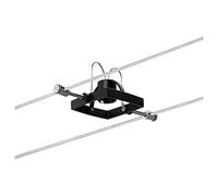 Paulmann 94291 Sistema de cables, luminaria de cable Mac II máx. 10 W, lámpara de techo, negro mate, sistema de cable de acero, metal, plástico, GU5,3