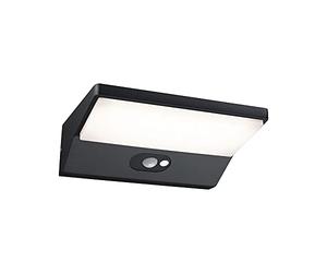 Paulmann 94335 Luminaria exterior LED Solar, aplique exterior IP44, incl. 1x3,4 W, gris oscuro, lámpara exterior, aluminio, 3000 K