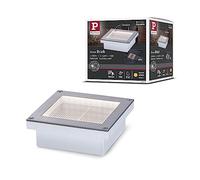 Paulmann 94336 Luminaria exterior LED empotrable en suelo, Brick, detector mov., IP67 100x100 mm, cuad. incl. 1x0,8 W gris alu., metal, inox., 3000 K