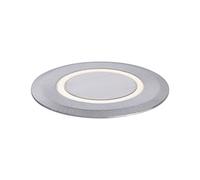 Paulmann 94363 Luminaria exterior LED empotrable en el suelo IP65, redonda, incl. 1x2 W, inox mate, luz exterior, acero inoxidable, plástico, 3000 K