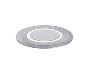 Paulmann 94363 Luminaria exterior LED empotrable en el suelo IP65, redonda, incl. 1x2 W, inox mate, luz exterior, acero inoxidable, plástico, 3000 K