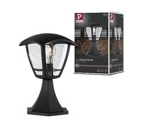 Paulmann 94393 Luminaria exterior, minibaliza Classic Curved IP44, regulable, iluminación exterior, clara, negro, lámpara exterior, plástico, lámpara de jardín E27