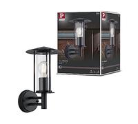 Paulmann 94398 Luminaria exterior, aplique exterior Classic IP44, regulable, iluminación exterior, gris oscuro, lámpara exterior, metal, cristal, lámpara de jardín E27