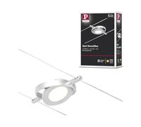 Paulmann 94415 CorDuo Sistema de cable LED spot RoundMac DC incl. 1x4,5 vatios extensible cromado mate, cable metálico cromado 3000 K