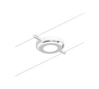 Paulmann 94417 Sistema de cables LED Spot RoundMac CC incl. 1x4,5 W, ampliable, blanco, cromo, cable metal, 3000 K