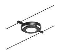 Paulmann 94419 CorDuo Sistema de cable LED Spot RoundMac DC incl. 1x4,5 W extensible Negro mate, cromado Cable metálico 3000 K