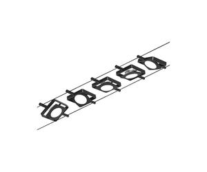 Paulmann 94424 Juego de cables CorDuo LED MacLED DC incl. 5x4,5 vatios extensible Negro mate, cromado Cable metálico 3000 K