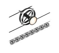 Paulmann 94441 Cardan DC - Bombilla LED (10 W, ampliable, GU5,3), color negro mate y cromado