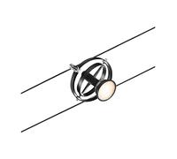 Paulmann 94441 Cardan DC - Bombilla LED (10 W, ampliable, GU5,3), color negro mate y cromado