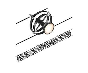 Paulmann 94441 Cardan DC - Bombilla LED (10 W, ampliable, GU5,3), color negro mate y cromado