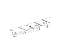 Paulmann 94475 Sistema de cuerda LED Círculo juego básico 5x400lm incl. 5x5 W blanco cálido cromado mate, plástico cromado, metal sistema de iluminación 3000 K