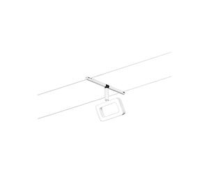 Paulmann 94484 Sistema de cable LED Marco Single Spot incl. 1x4,8 W Blanco cálido blanco mate, cromado Plástico, metal Sistema de iluminación 3000 K