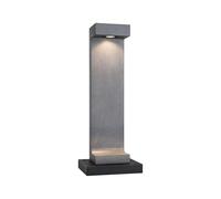 Paulmann 94502 Luminaria exterior LED, baliza Concrea IP44 incl. 1x6,8 W, baliza, arenisca negra, iluminación para jardín, hormigón, 3000 K
